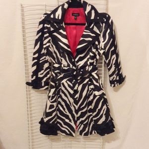 Bebe zebra print coat